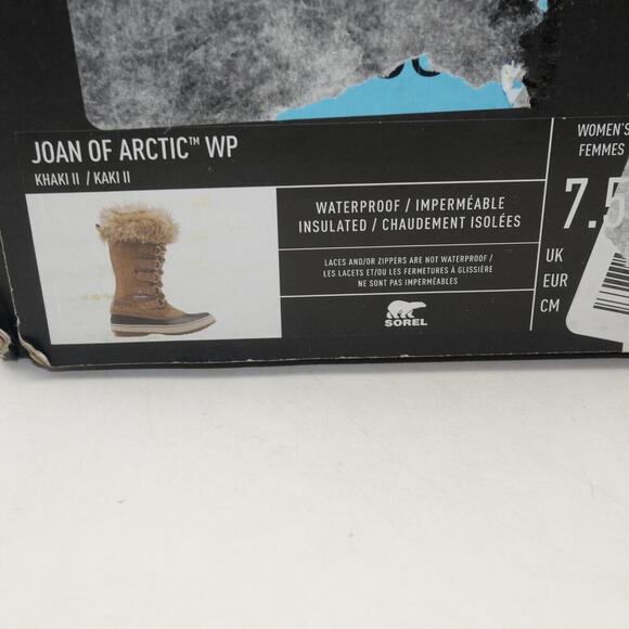 NEW Sorel Women's 7.5 Joan of Artic Snow Boots Waterproof Khaki Brown - Picture 10 of 10